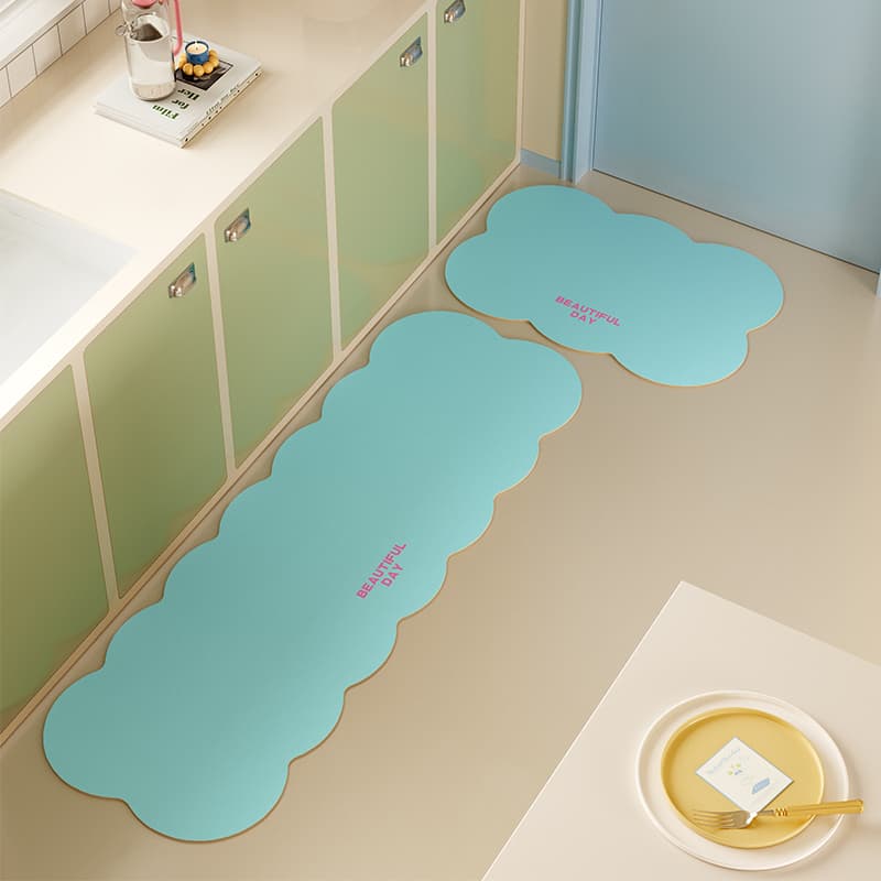 床マット 雲形キッチンマット ふわふわ日和