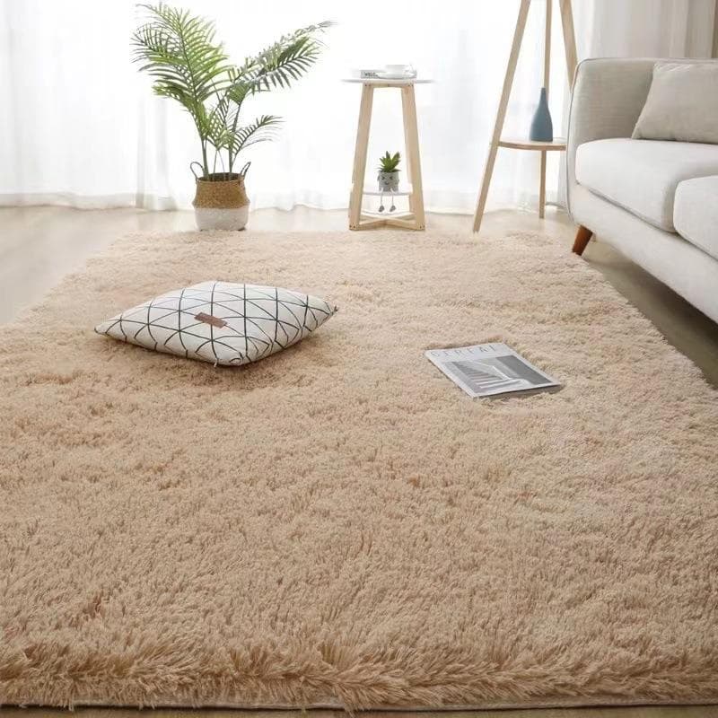 床マット ふわふわシャギー長毛カーペット