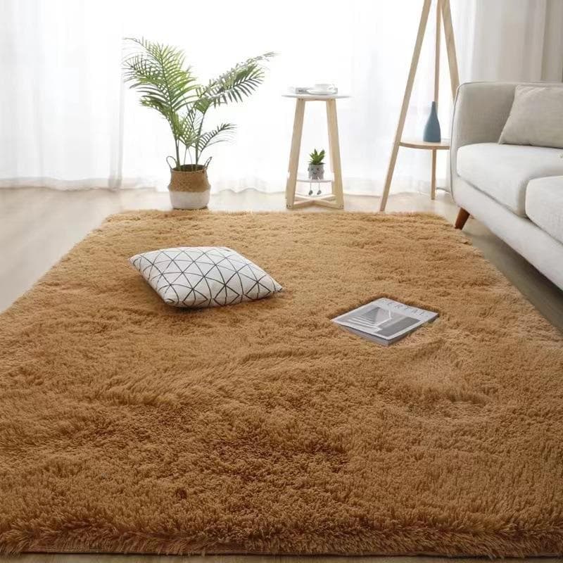 床マット ふわふわシャギー長毛カーペット
