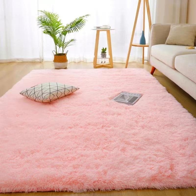 床マット ふわふわシャギー長毛カーペット